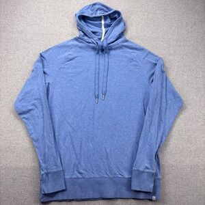 Tasc Performance Varsity Hooded Sweatshirt Mens M Blue Bamboo Terry Hoodie